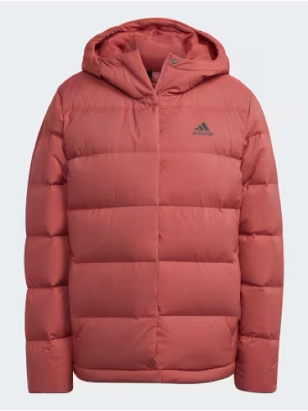 NWT Adidas Helionic Hooded Down Jacket Red women’s large, fall, winter